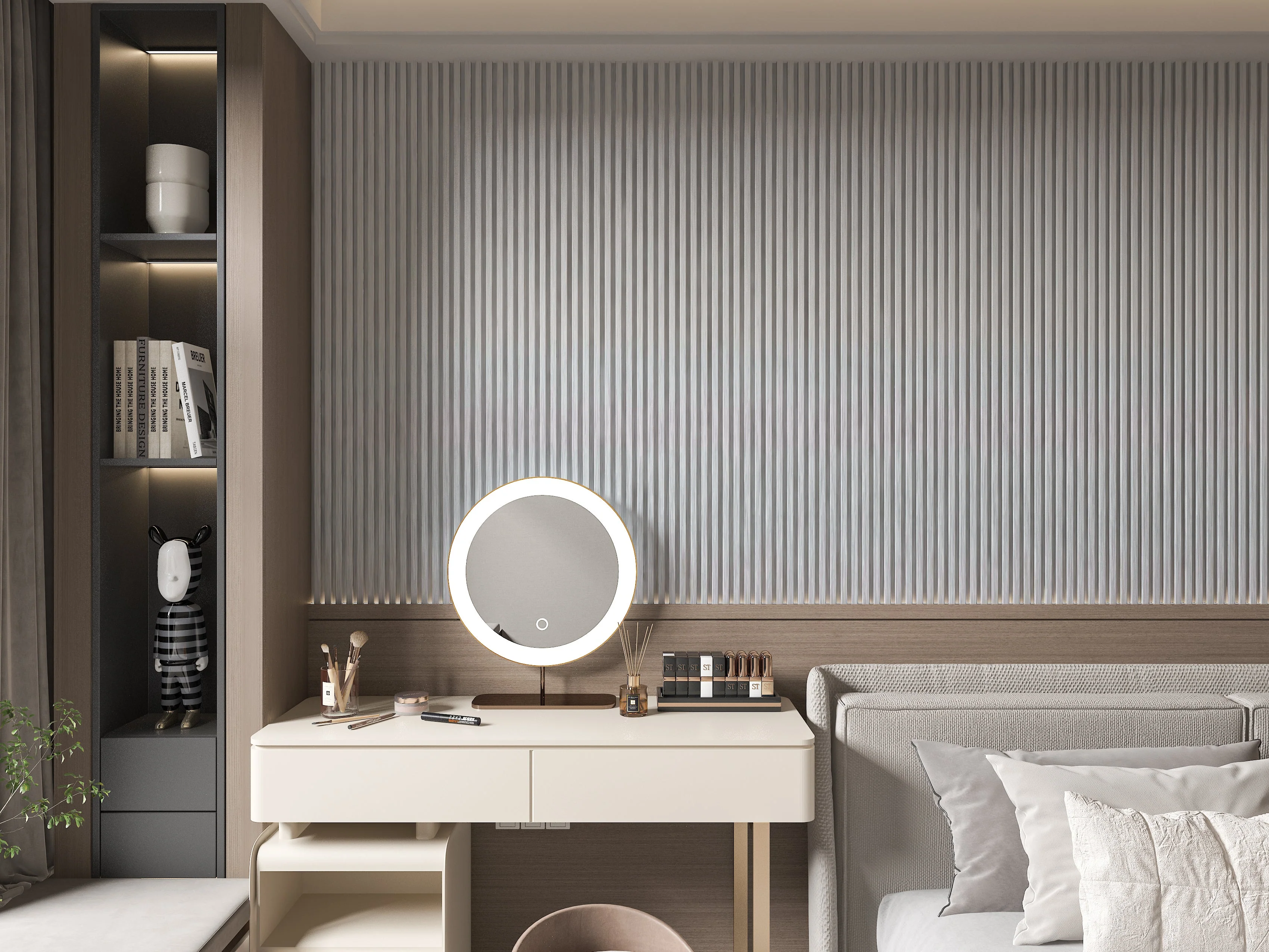 14-Pack White Brushed WPC Fluted 3D Wall Panels | 68 sq. ft./Box - Image 3