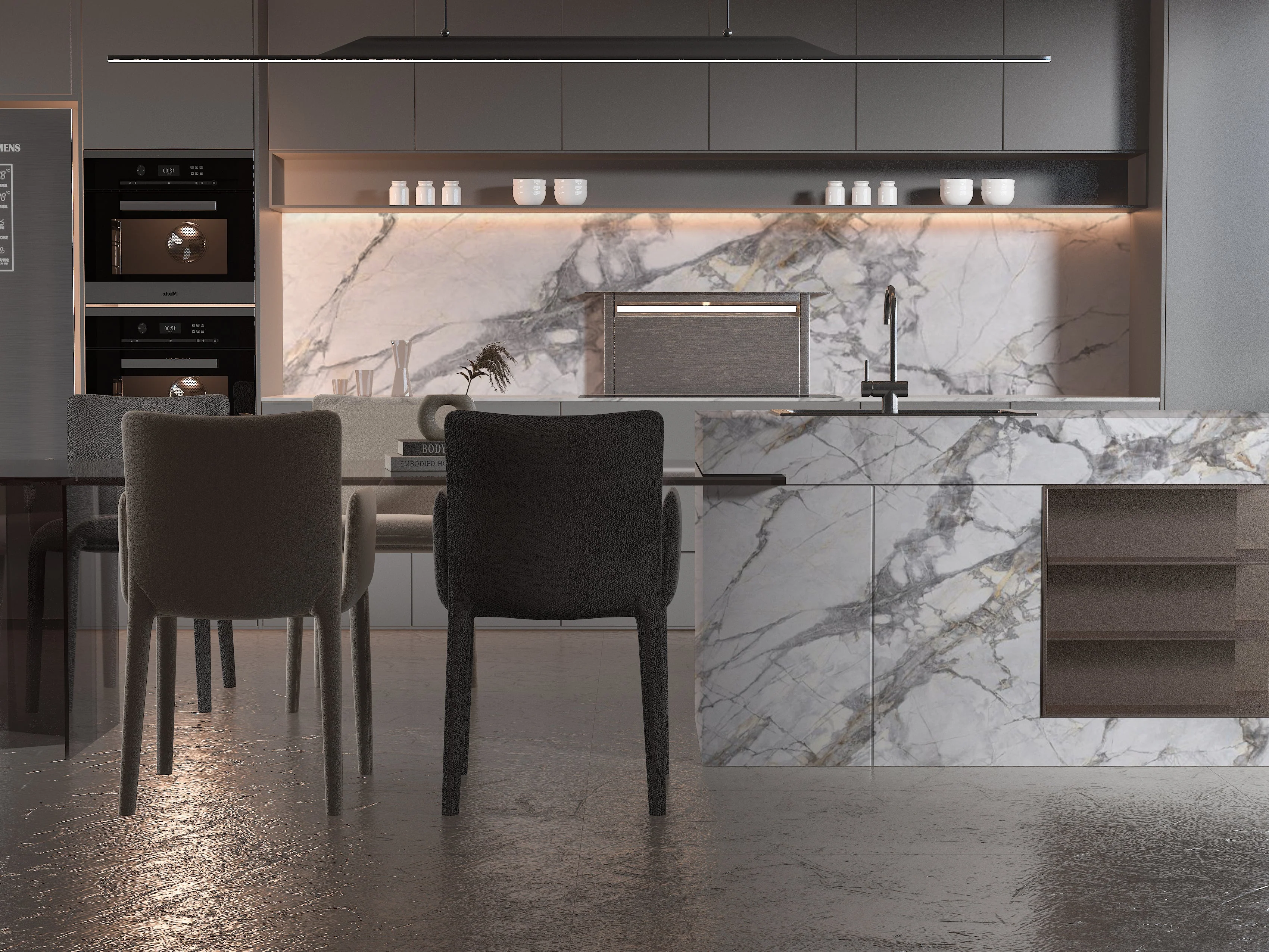 3D Deep Veins PVC Marble Sheets UV Protected | Waterproof | 4x8 ft (32 sq. ft) - Image 3