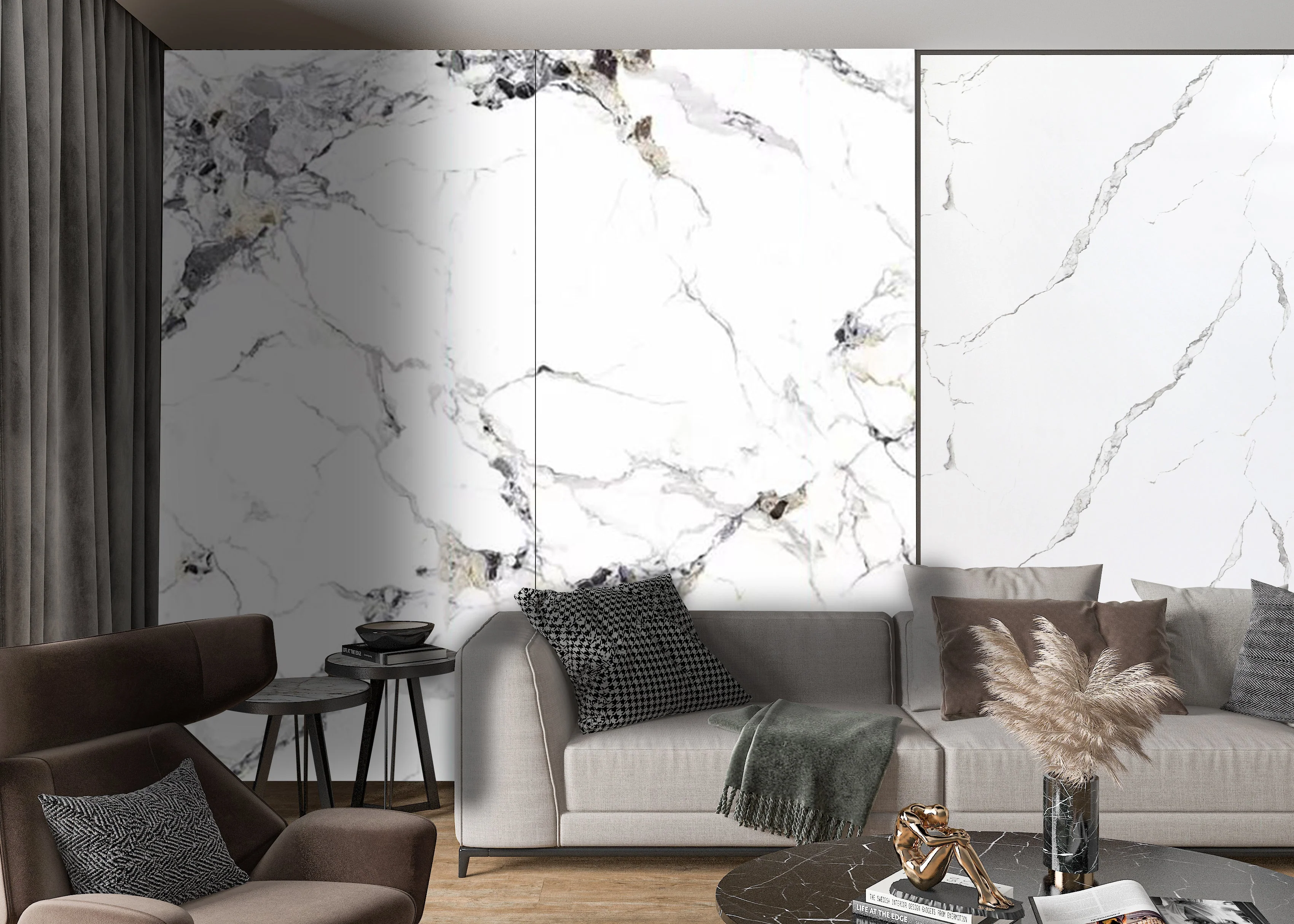 3D Glacier Vein PVC Marble Sheets UV Protected | Waterproof | 4x8 ft (32 sq. ft) - Image 6