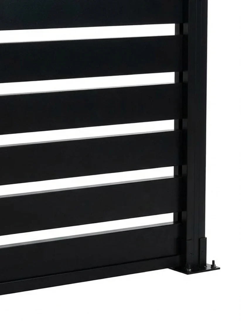 6 ft × 6 ft All-Aluminum Open Slat Fence Panel Kit with 1 Post - Image 3