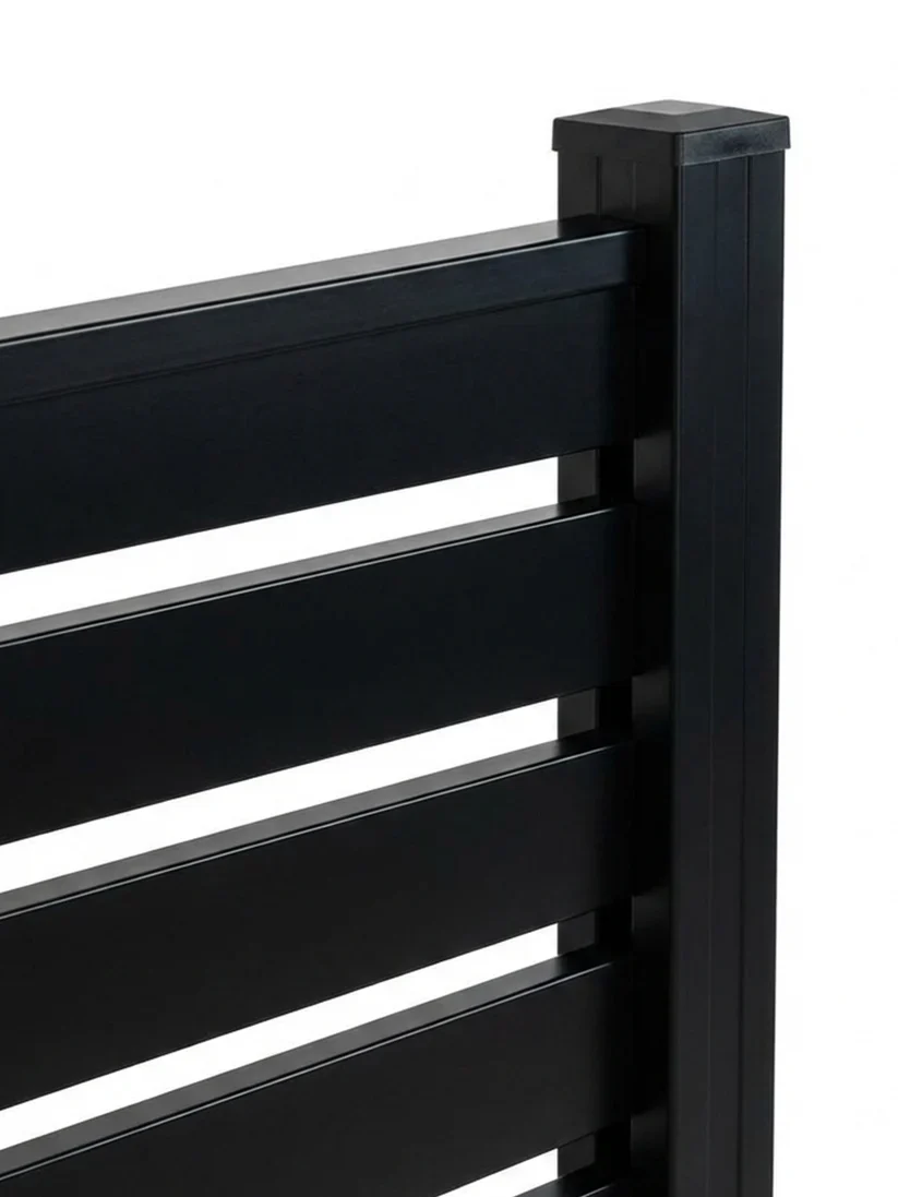6 ft × 6 ft All-Aluminum Open Slat Fence Panel Kit with 1 Post - Image 4