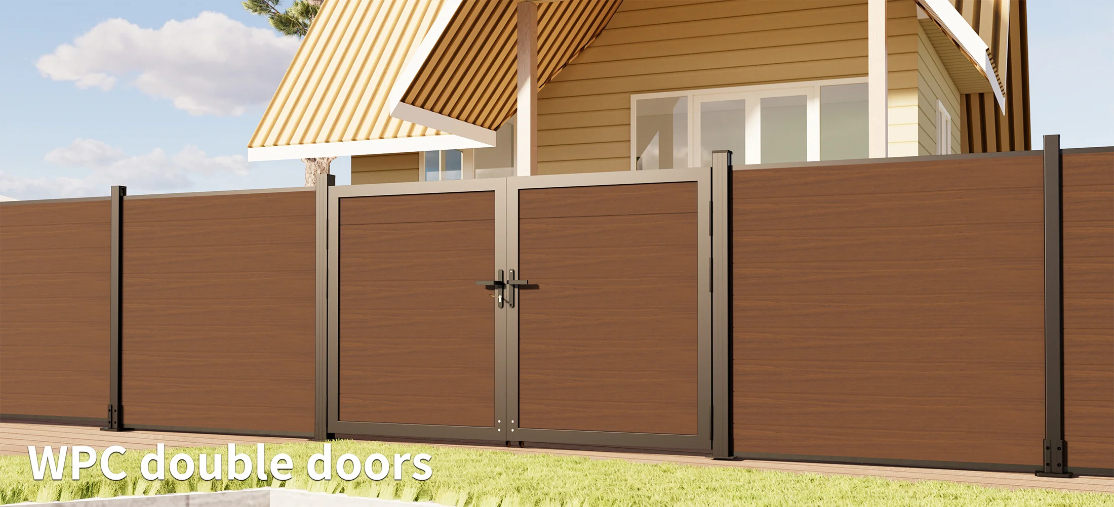 8 ft In-Ground Gate Post | Heavy-Duty Composite & Aluminum Gates - Image 3
