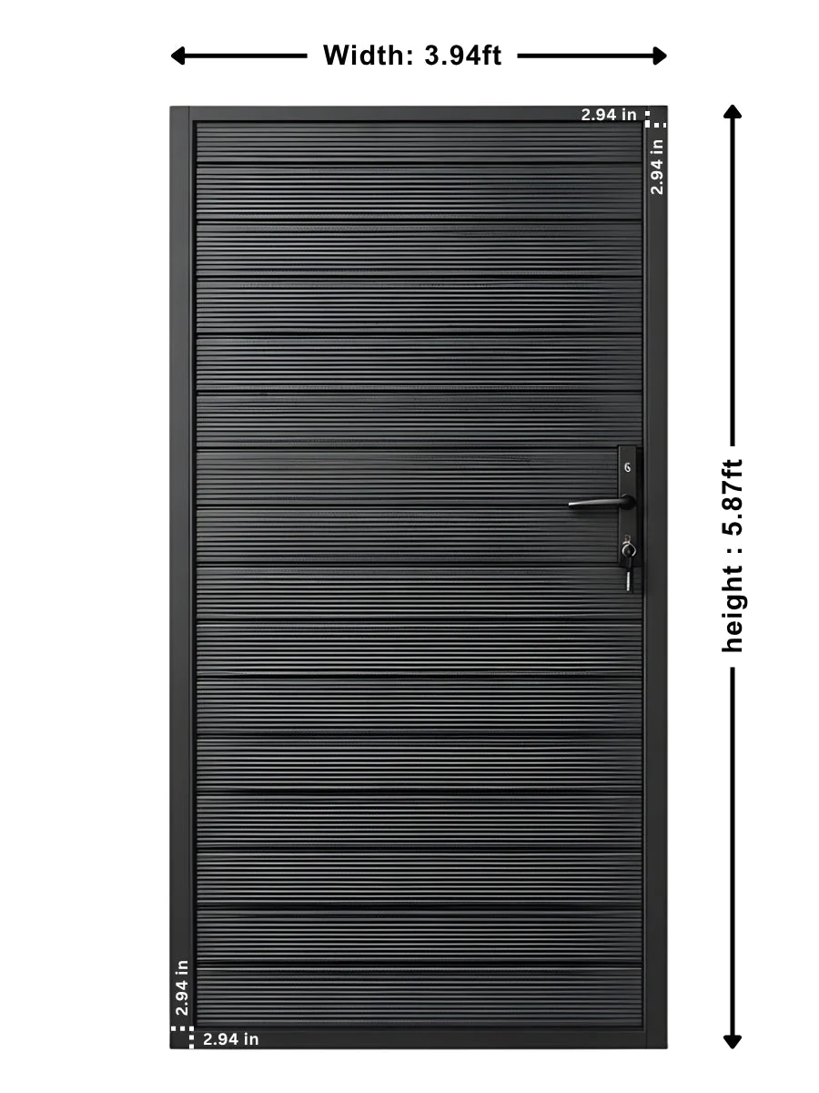 Aluminum Premium Fence Sing Gate (4ft x 6ft) – Modern, Heavy Duty, Full Privacy - Image 2