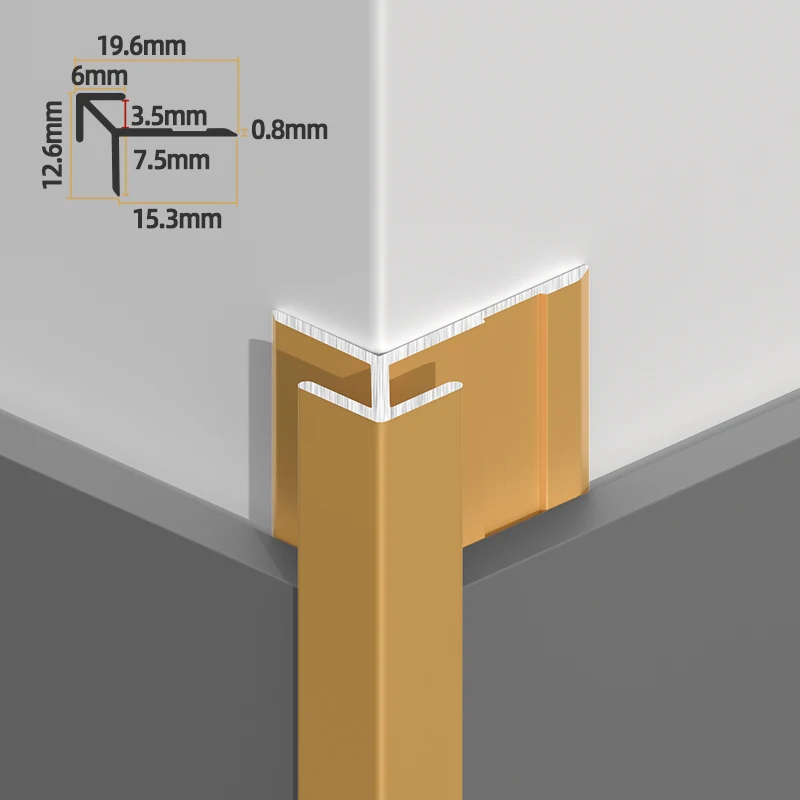 Aluminum Wall Panel Trim Outside Corner: Sturdy Metal Trim Strips for Elegant Wall Panel Finishes - Image 8