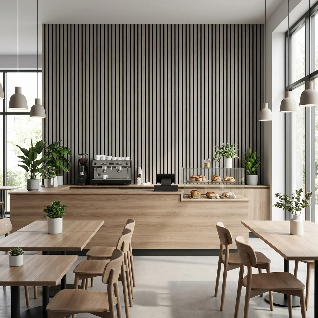Ash Gray Acoustic Wood Slat Wall Panel | Premium 3-Sided Veneer | Sound-Absorbing - Image 8