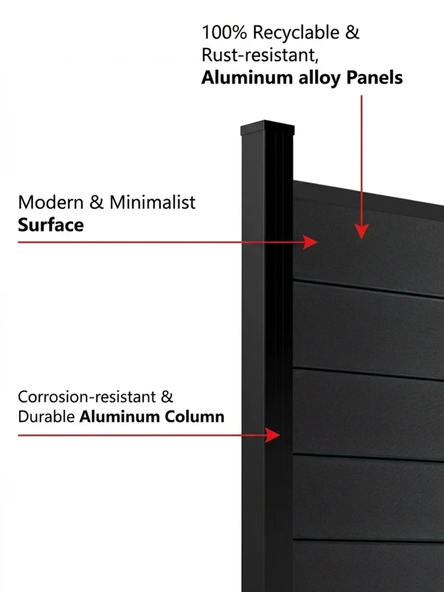 Black Aluminum Fence Wholesale Discounted Price - 72" x 72" - Image 4