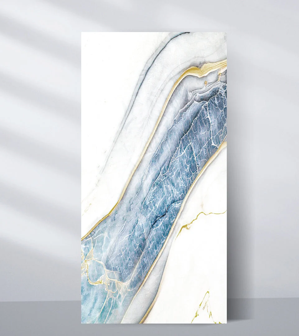 Blue Drift PVC Marble Sheets UV Protected | Waterproof | 4x8 ft (32 sq. ft)