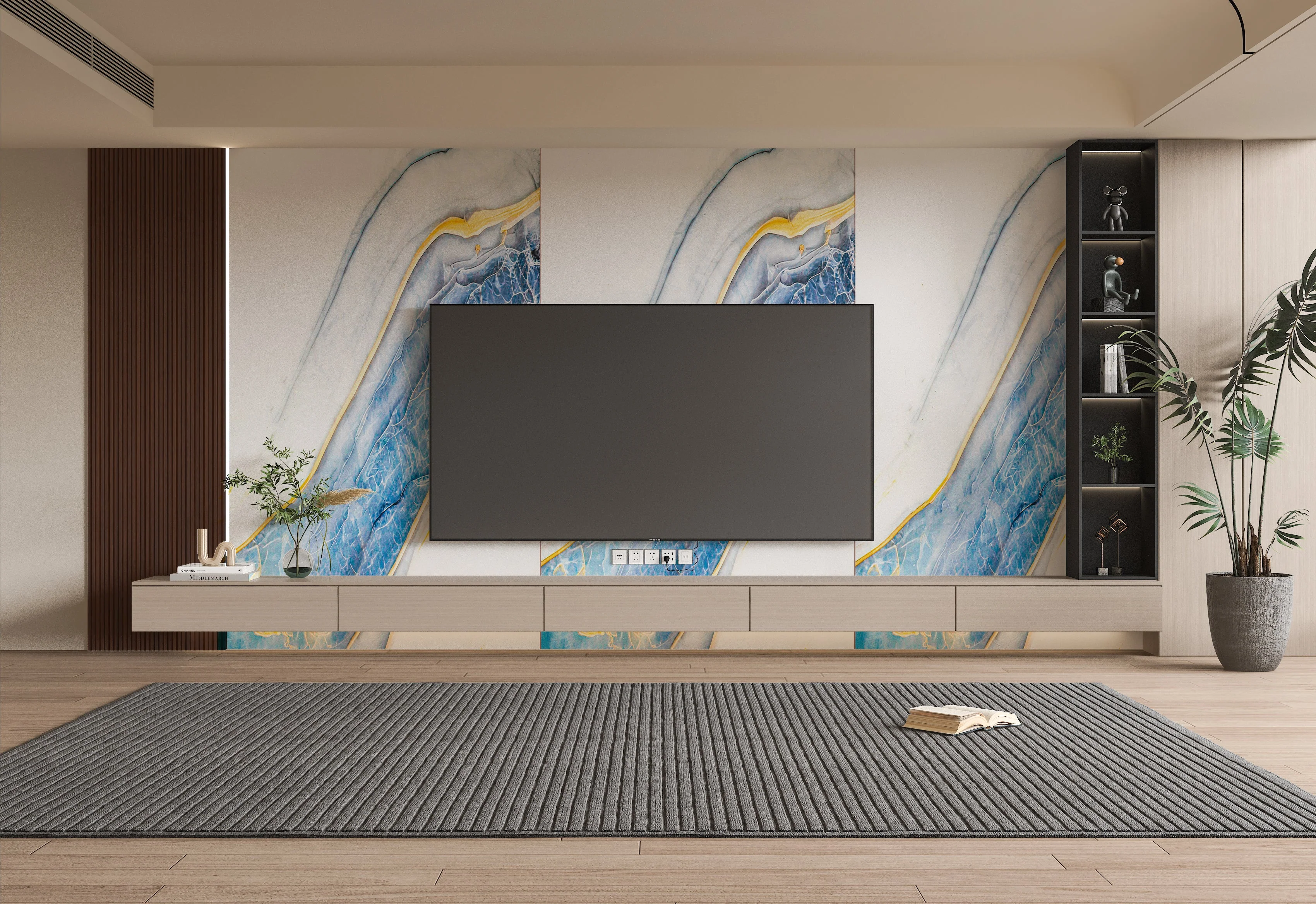 Blue Drift PVC Marble Sheets UV Protected | Waterproof | 4x8 ft (32 sq. ft) - Image 5