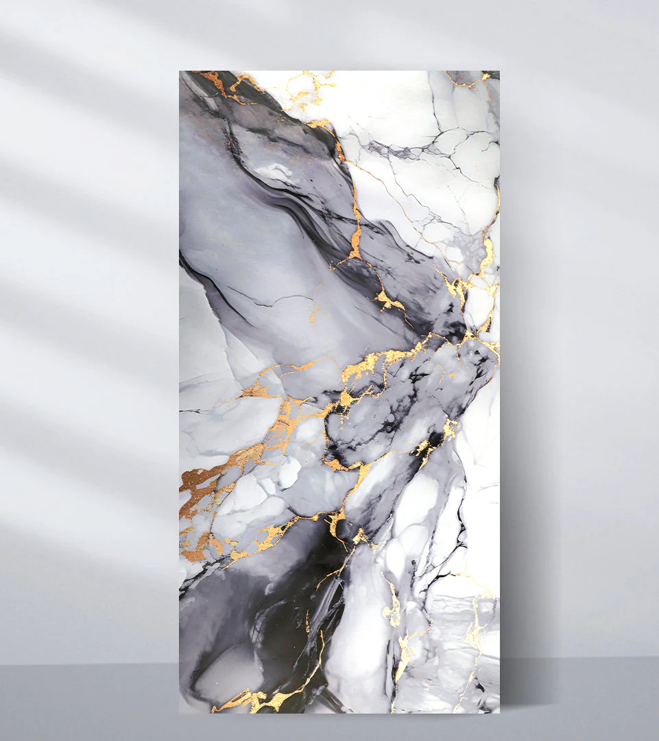 Blue Mist PVC Marble Sheets UV Protected | Waterproof | 4x8 ft (32 sq. ft)