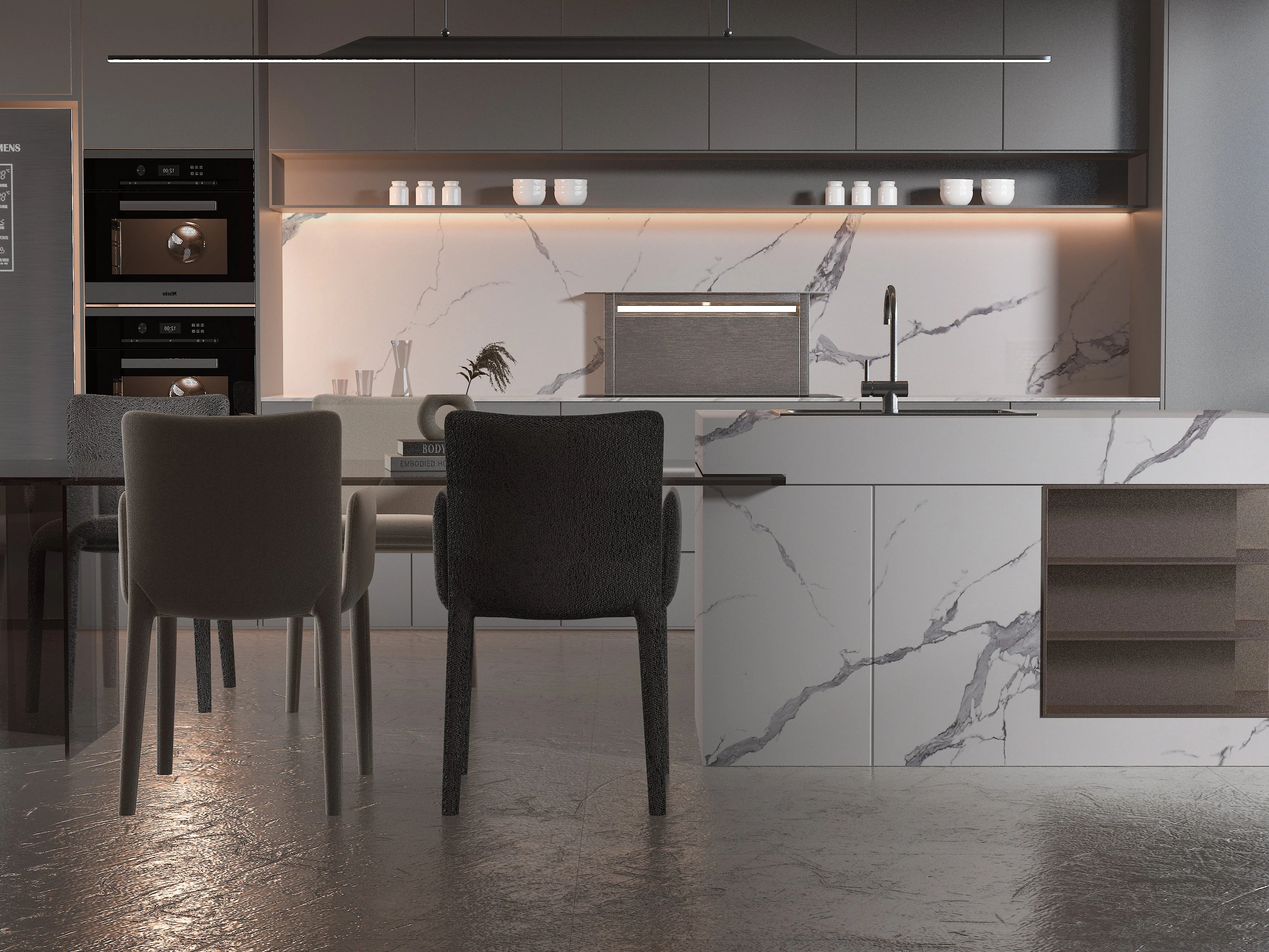 Calacatta Belga PVC Marble Sheets Wall Panel - Waterproof 4x8 ft (32 sq. ft) - Image 5
