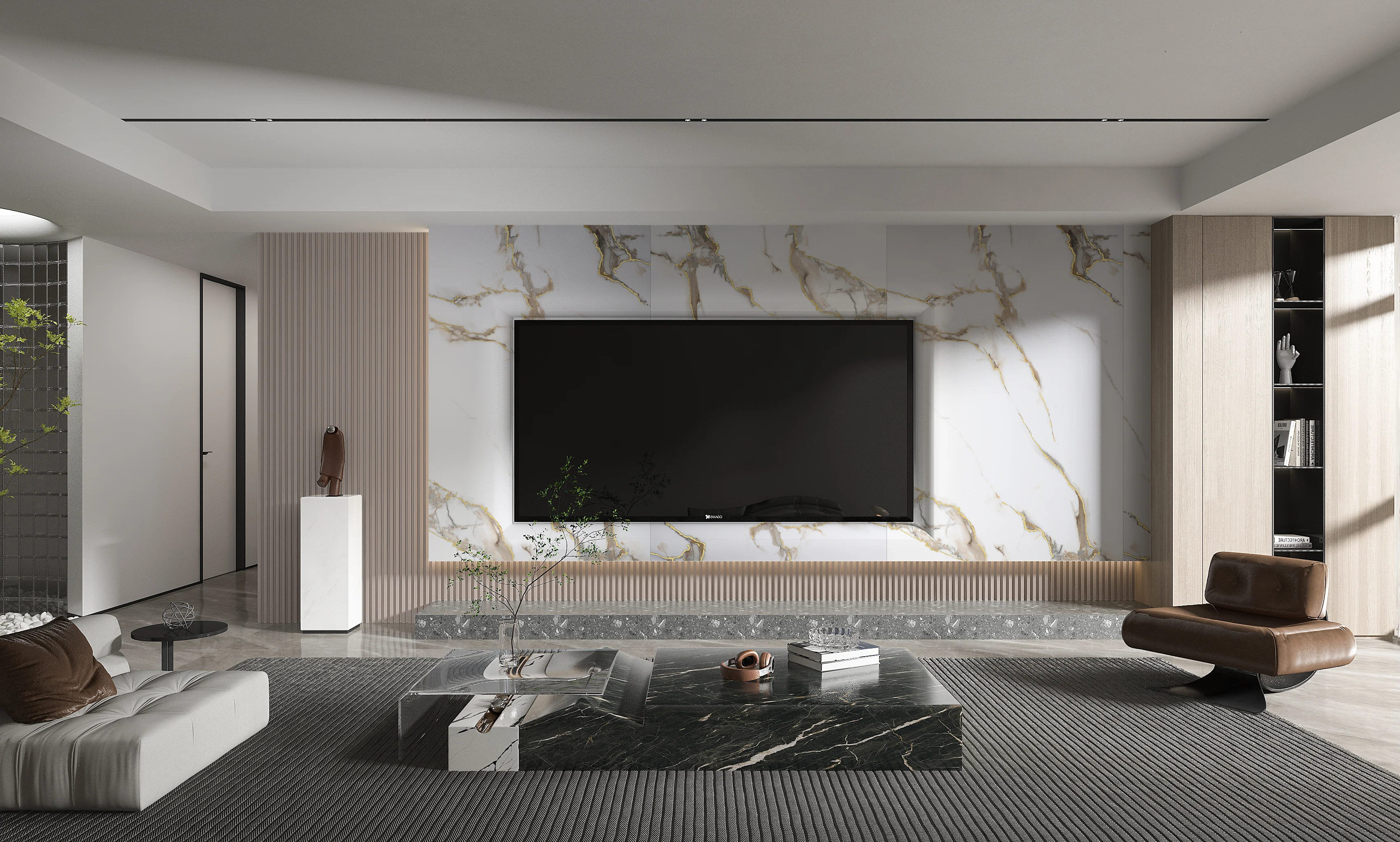 Calacatta Oro Gold Marble UV Protected PVC Wall Panel - 4x8 ft, Fireproof & Waterproof (32 sq. ft) - Image 5