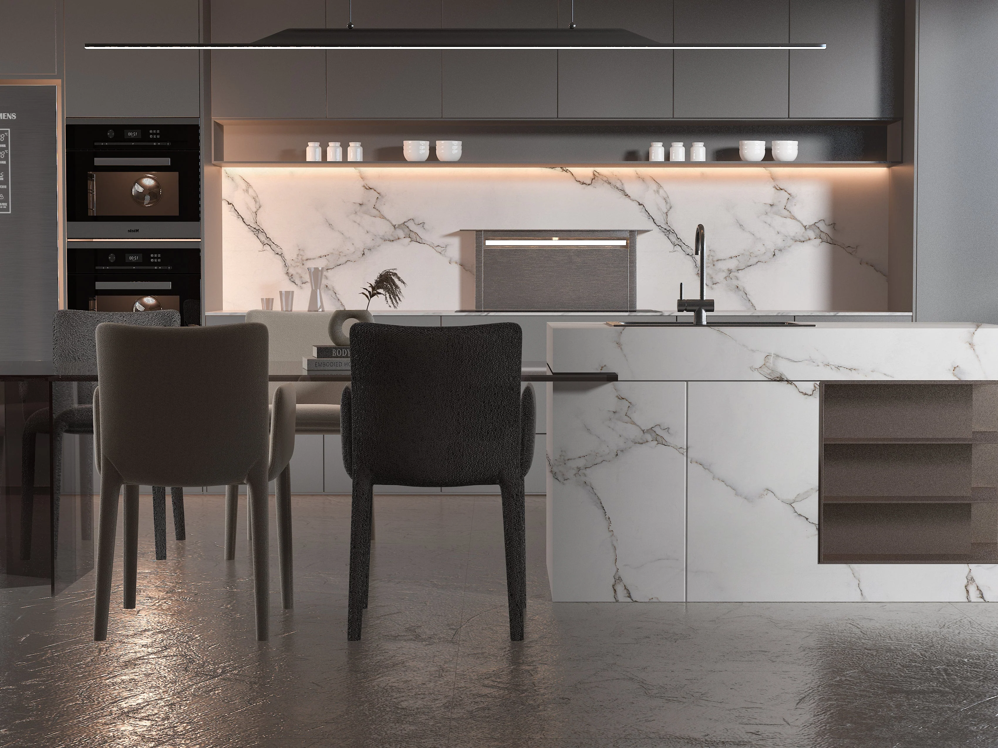Calacatta White PVC Wall Panel | 4x8 ft UV Protected - Image 3