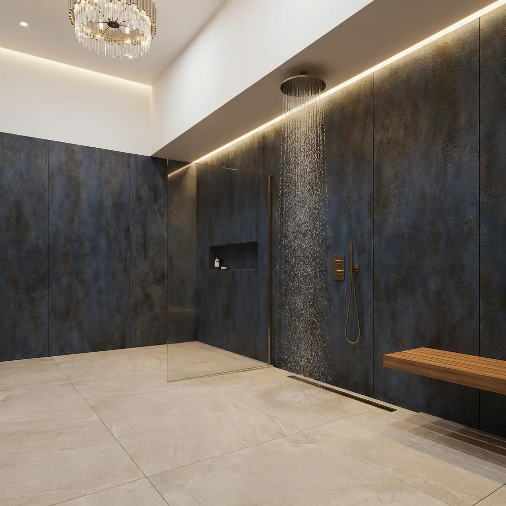 Dark Charcoal Stone Panels - Waterproof Rough Texture PVC Sheets - Image 11