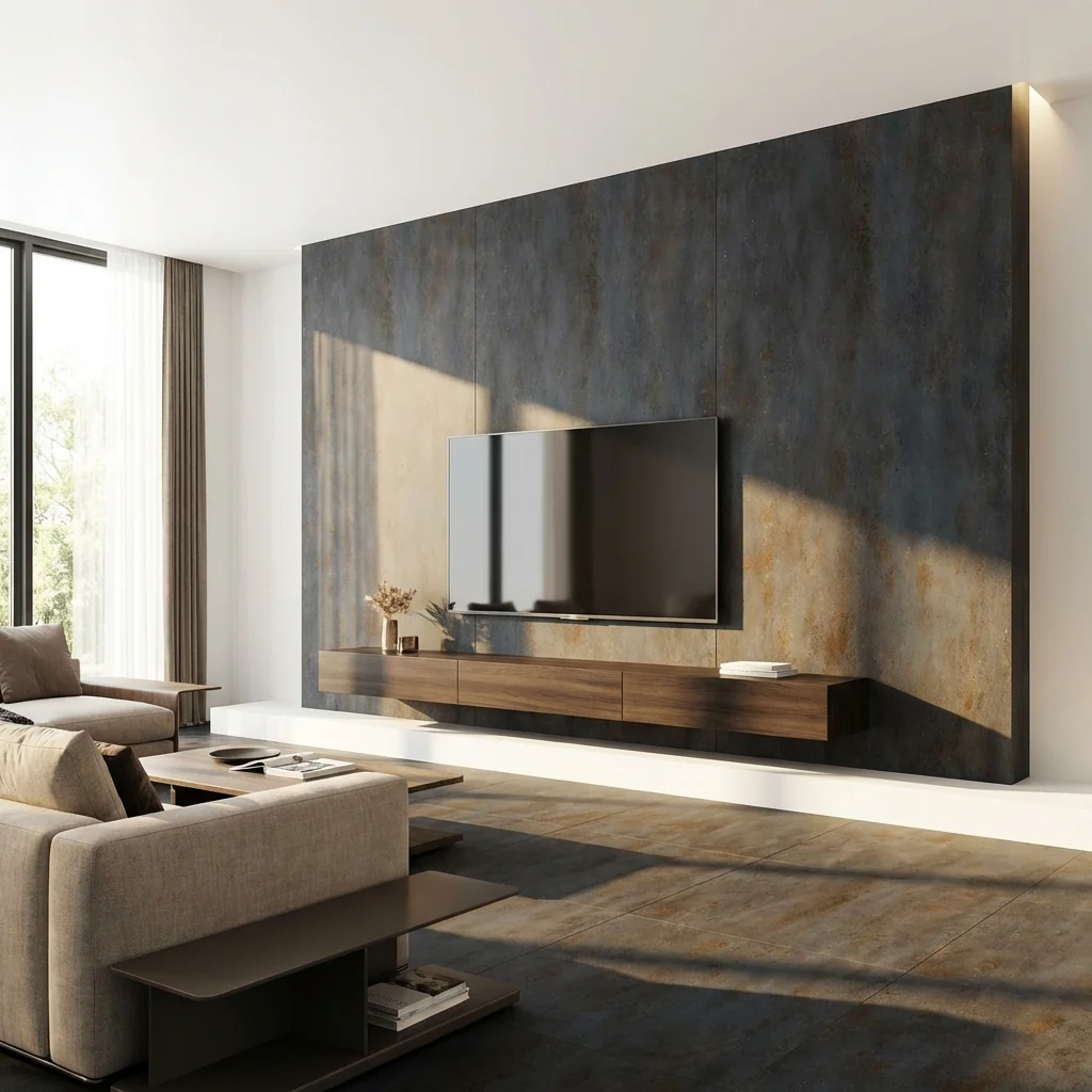 Dark Charcoal Stone Panels - Waterproof Rough Texture PVC Sheets - Image 16