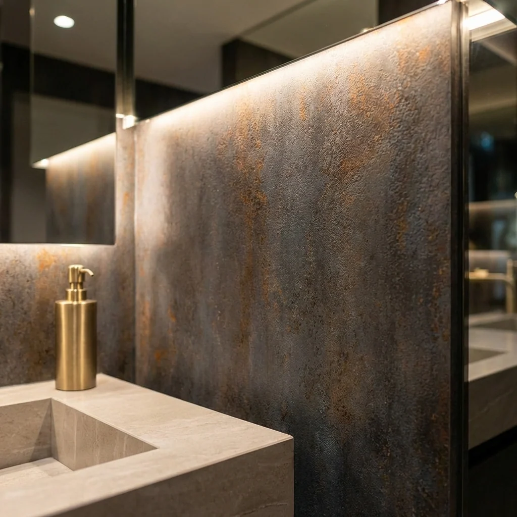 Dark Charcoal Stone Panels - Waterproof Rough Texture PVC Sheets - Image 5