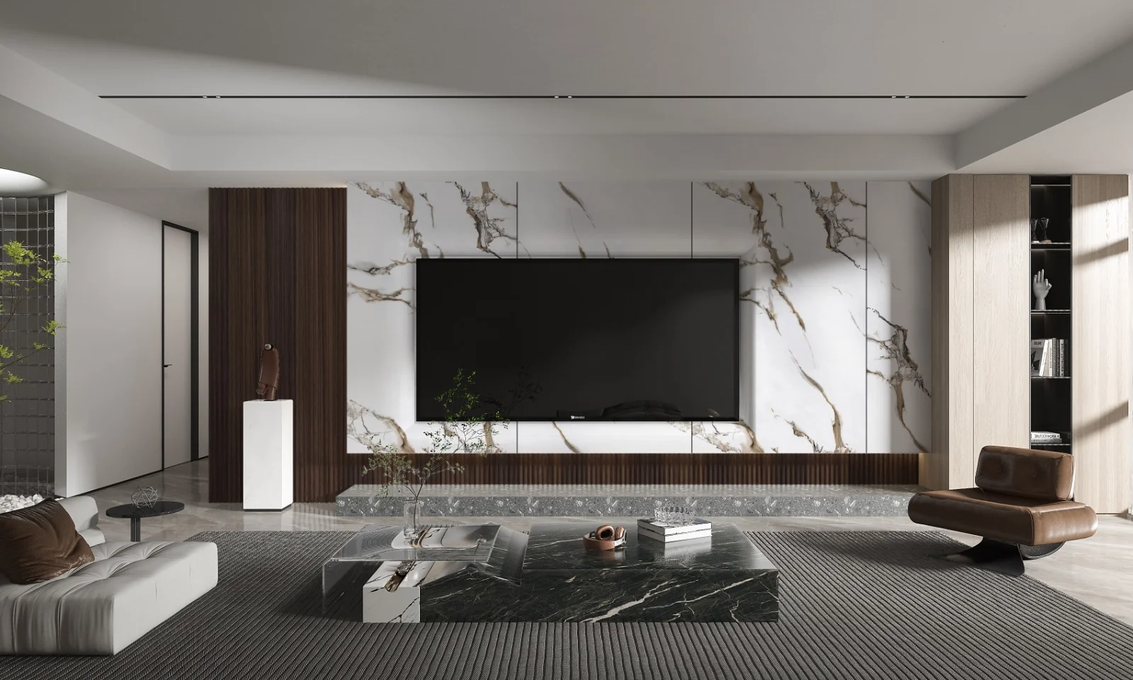 Ethereal Blush Marble UV Protected PVC Wall Panel - 4x8 ft, Fireproof & Waterproof (32 sq. ft) - Image 5