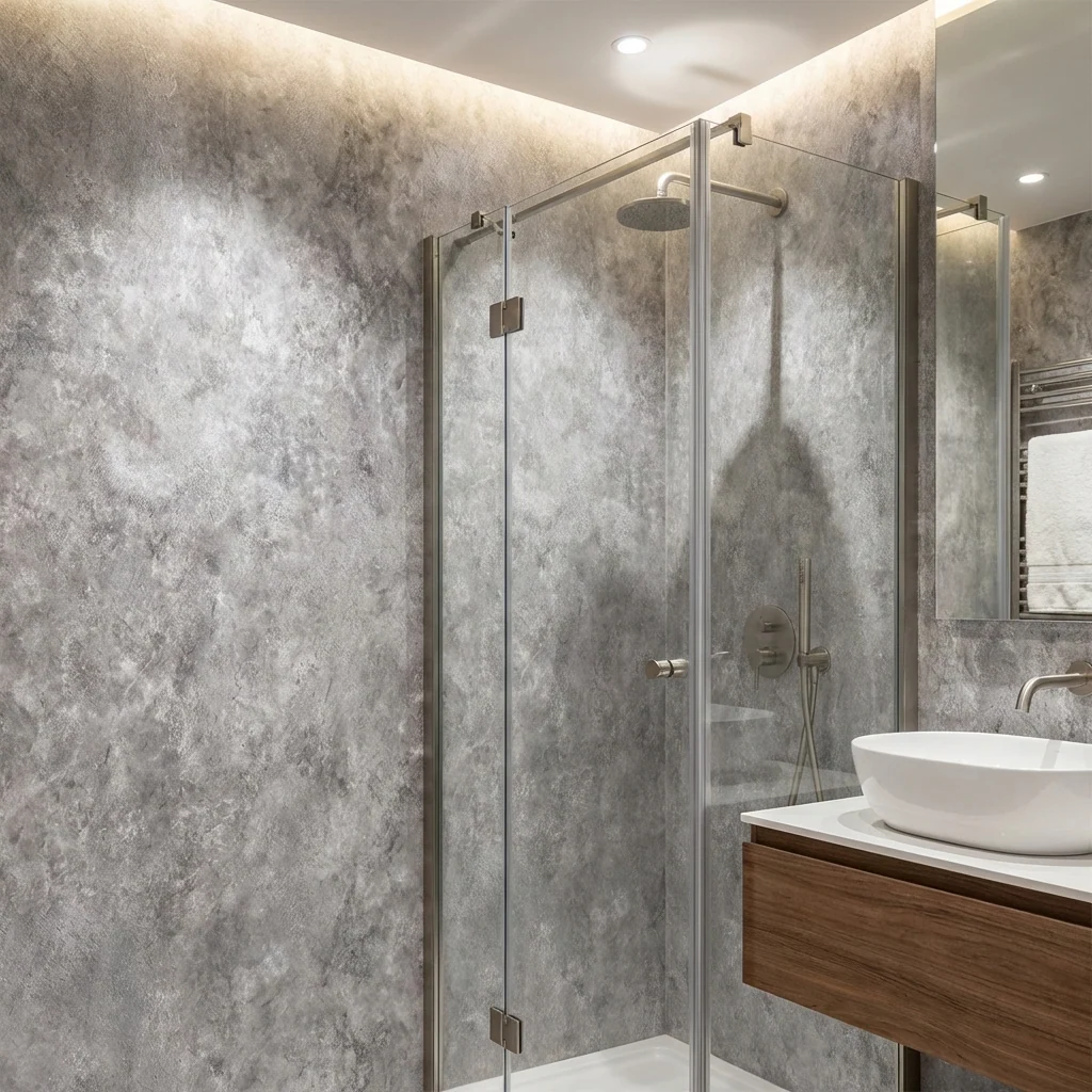 Gray Stone Panels - Waterproof Rough Texture PVC Sheets - Image 4
