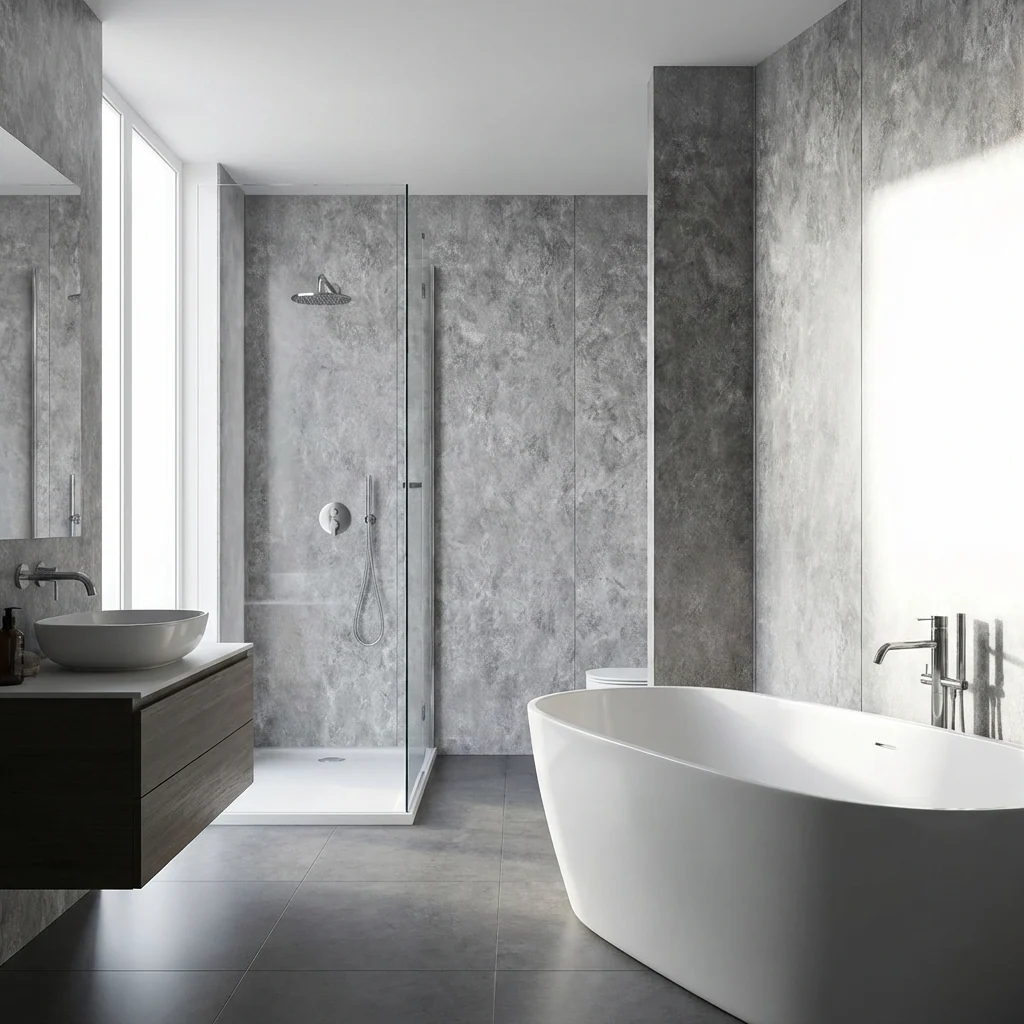 Gray Stone Panels - Waterproof Rough Texture PVC Sheets - Image 5