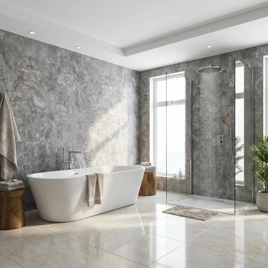 Gray Stone Panels - Waterproof Rough Texture PVC Sheets - Image 9