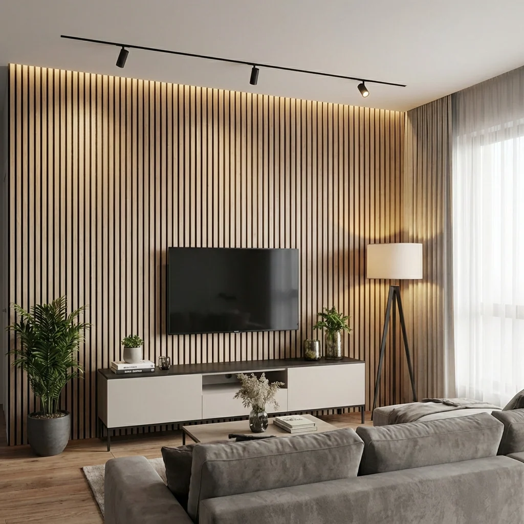 Natural Oak Acoustic Wood Slat Wall Panel | Premium 3-Sided Veneer | Sound-Absorbing - Image 6