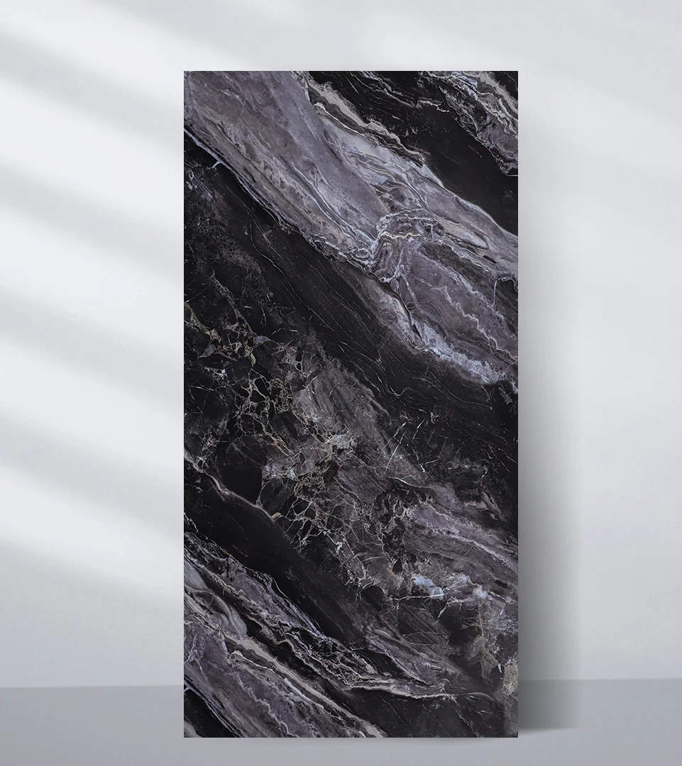 Noir Vein Marble UV Protected PVC Wall Panel - 4x8 ft, Fireproof & Waterproof, (32 sq. ft)
