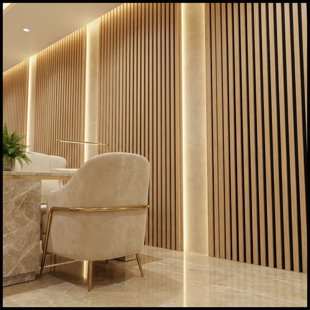 Royal Oak Acoustic Wood Slat Wall Panel | Premium 3-Sided Veneer - Image 7