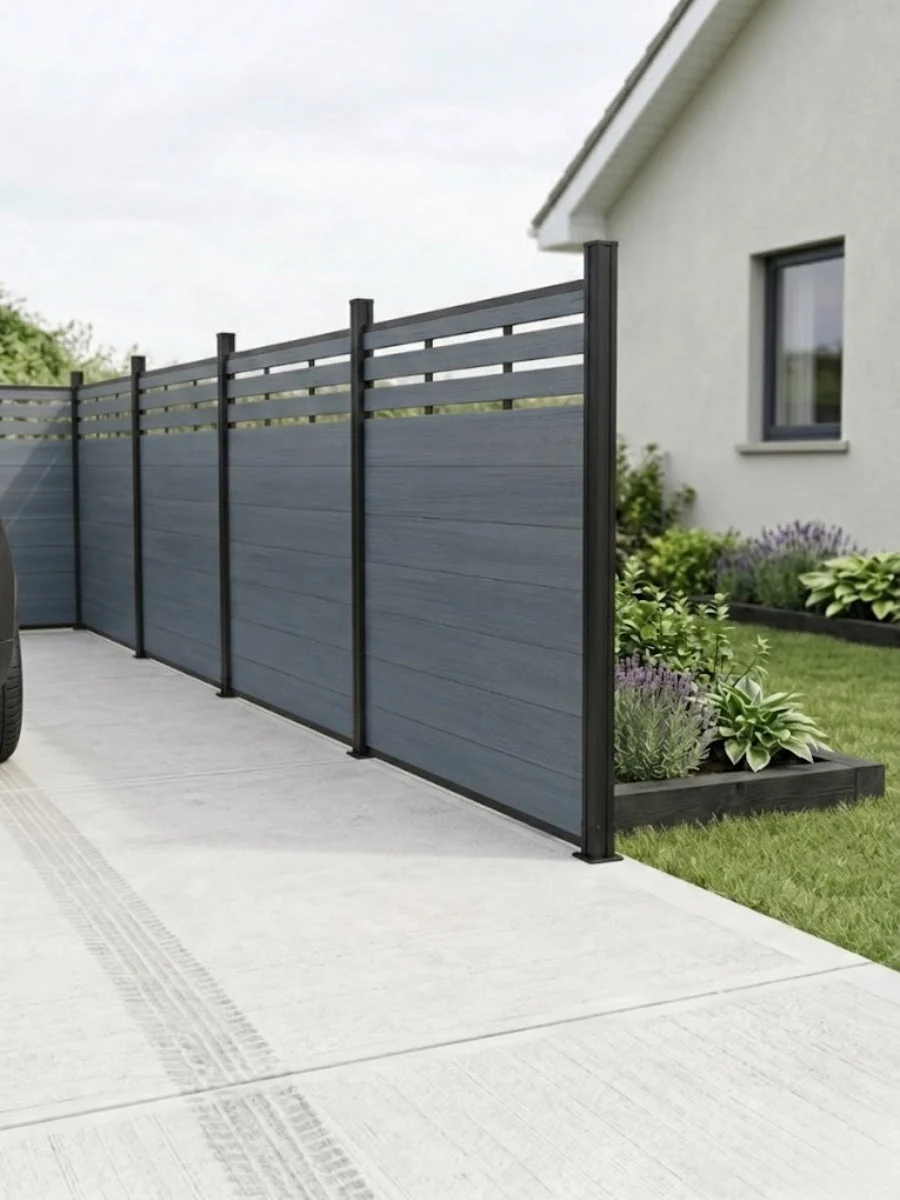 Top Lattice Privacy Composite Fence Wholesale Price  - Light Gray - Image 9