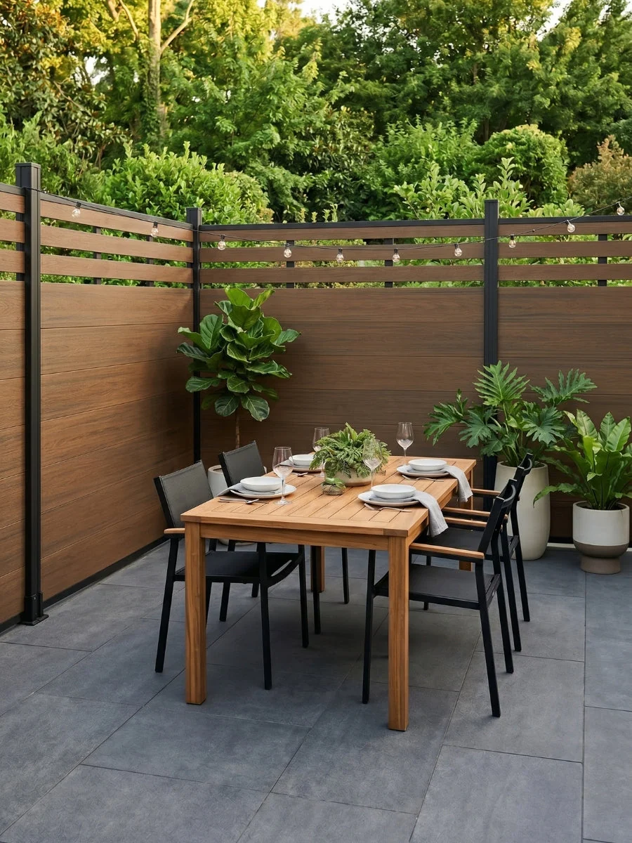 Top Lattice Privacy Composite Fence Wholesale Price - Walnut - Image 5