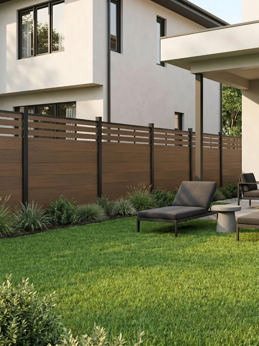 Top Lattice Privacy Composite Fence Wholesale Price - Walnut - Image 6