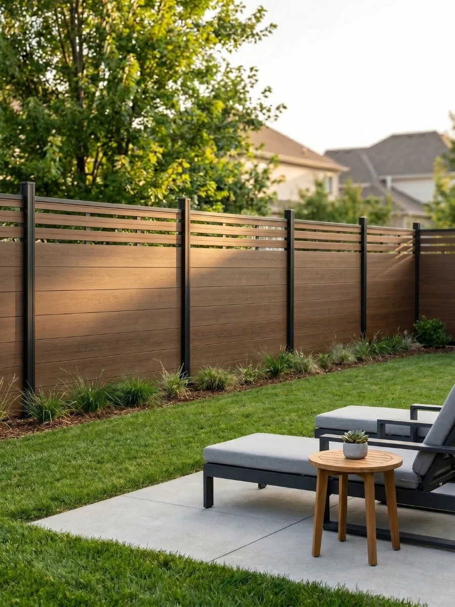 Top Lattice Privacy Composite Fence Wholesale Price - Walnut - Image 7