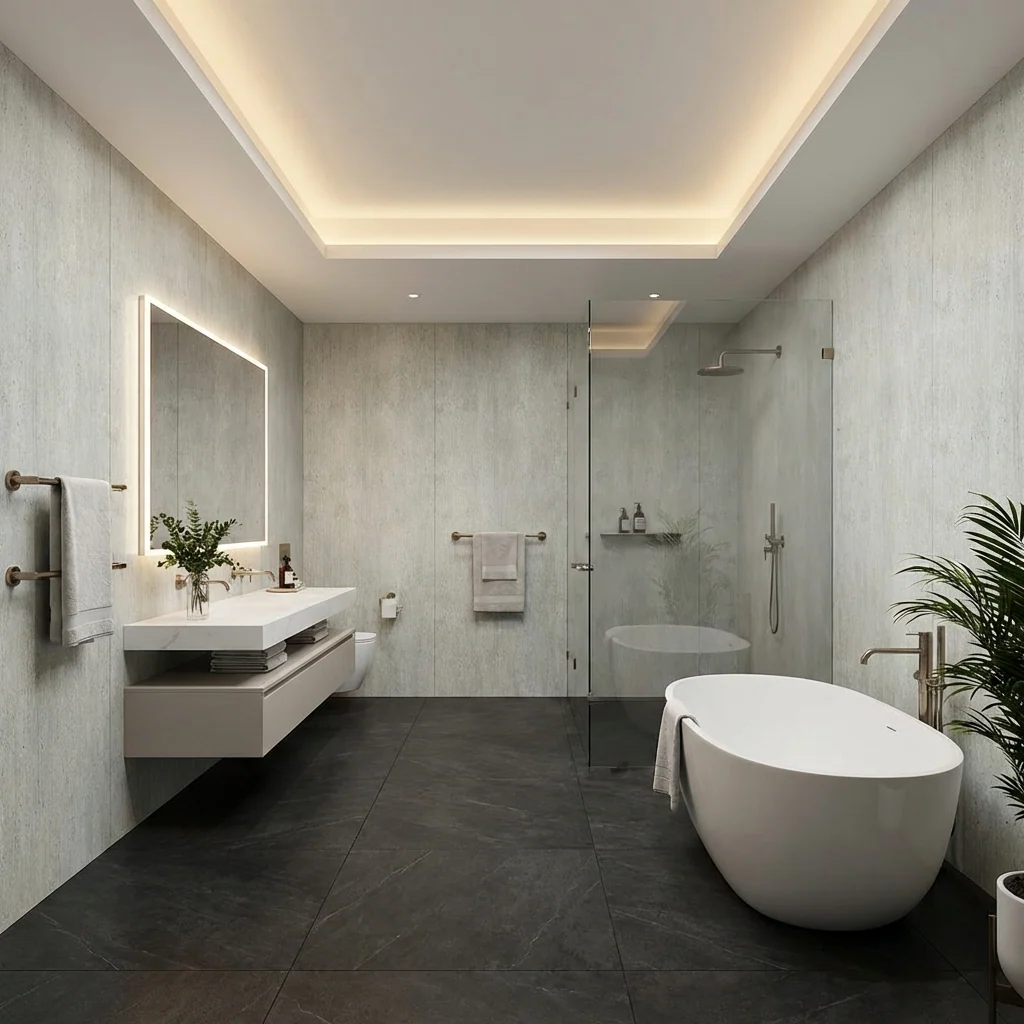 Natural Travertine Stone Panels - Waterproof Rough Texture PVC Sheets - Image 12