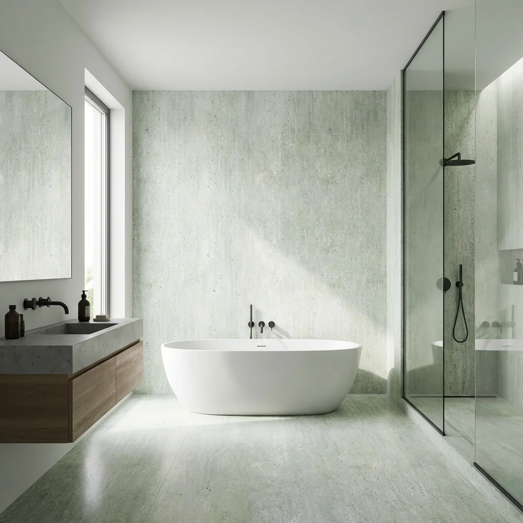 Natural Travertine Stone Panels - Waterproof Rough Texture PVC Sheets - Image 3