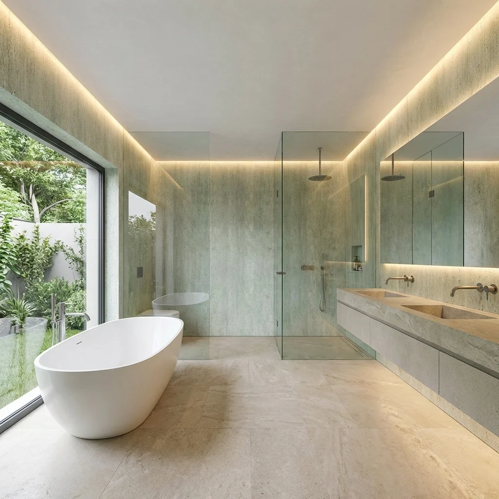 Natural Travertine Stone Panels - Waterproof Rough Texture PVC Sheets - Image 9