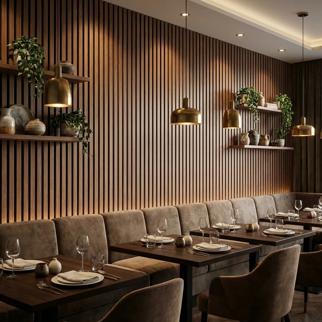 Wenge Acoustic Wood Slat Wall Panel | Premium 3-Sided Veneer | Sound-Absorbing - Image 5