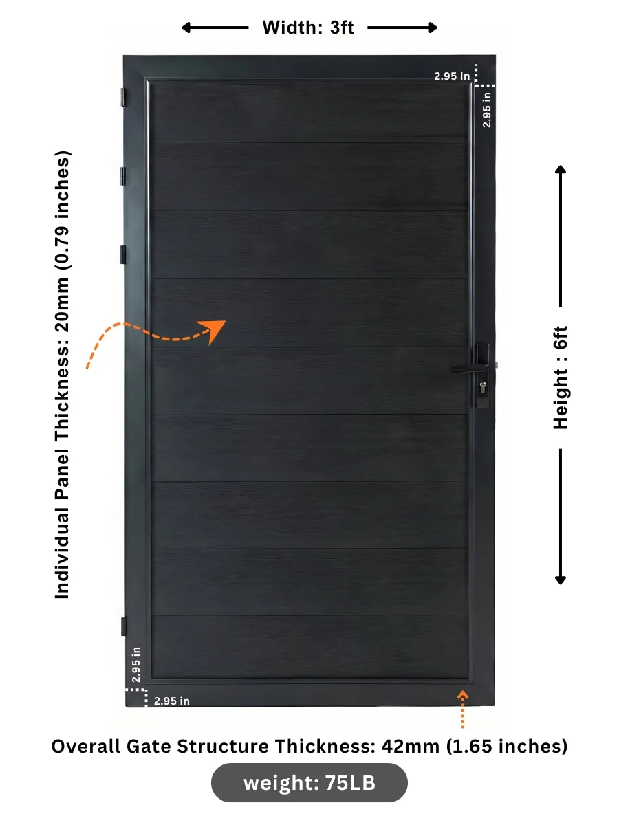 WPC Fence Single Gate (3ft x 6ft) - Image 13