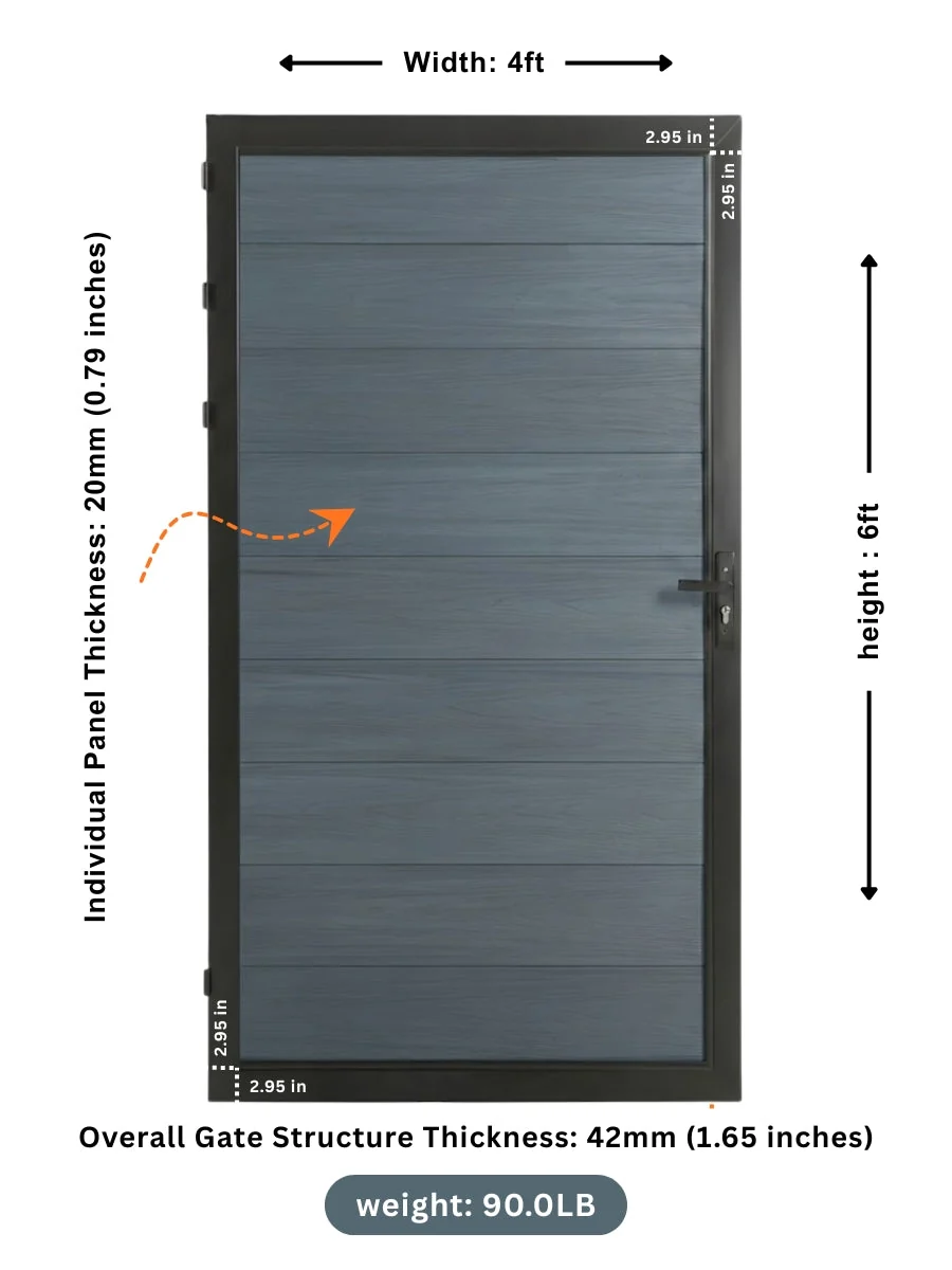 WPC Fence Single Gate (3ft x 6ft) - Image 25