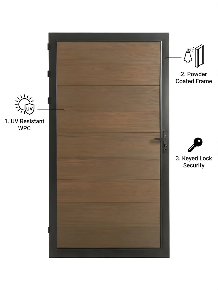 WPC Fence Single Gate (3ft x 6ft) - Image 3